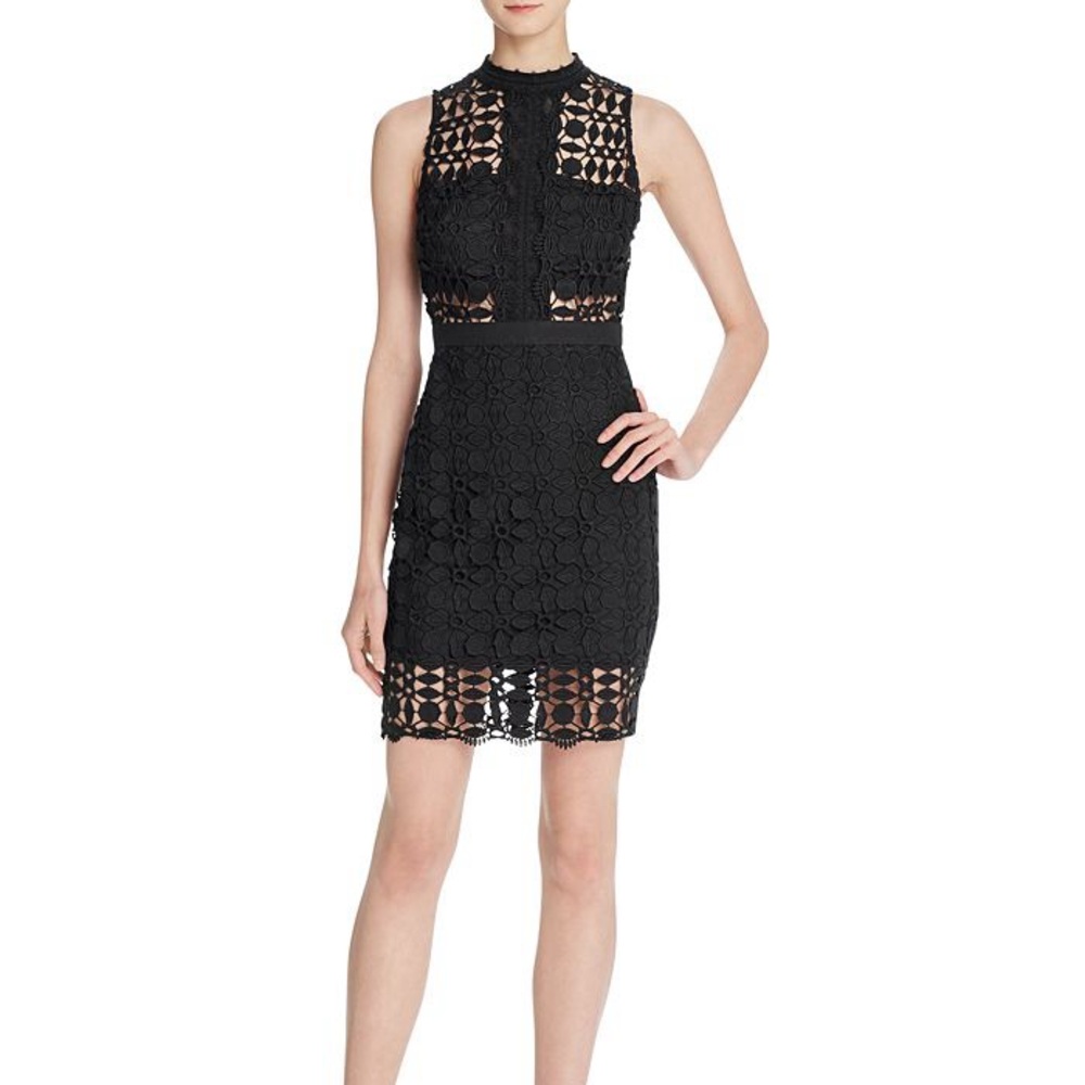ASTR Vivian black lace dress